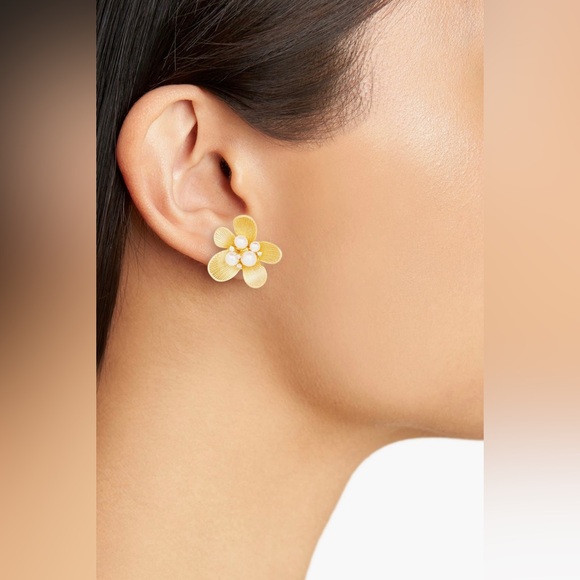 New KATE SPADE golden flower stud earrings - Picture 2 of 2